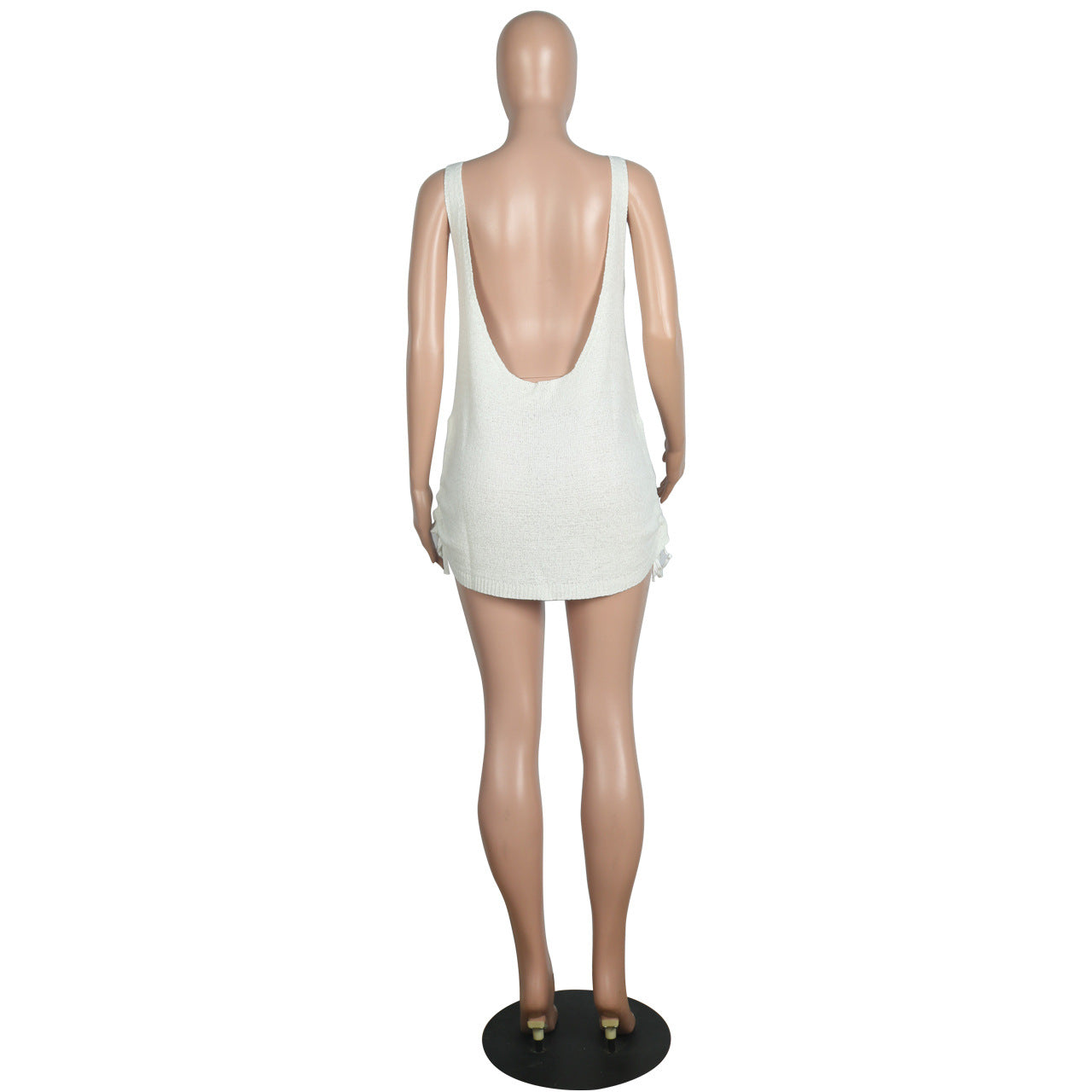 Sultry Solid Color Bodycon Dress for Parties and Clubs Slim Fit Cutout Design