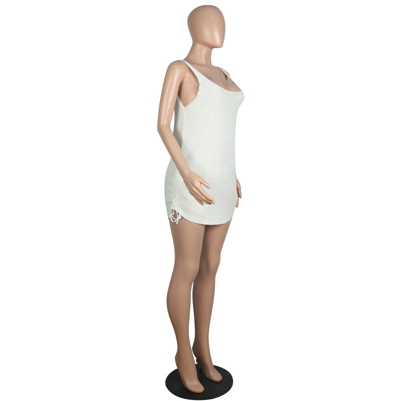 Sultry Solid Color Bodycon Dress for Parties and Clubs Slim Fit Cutout Design
