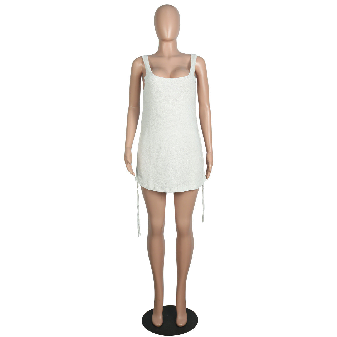 Sultry Solid Color Bodycon Dress for Parties and Clubs Slim Fit Cutout Design