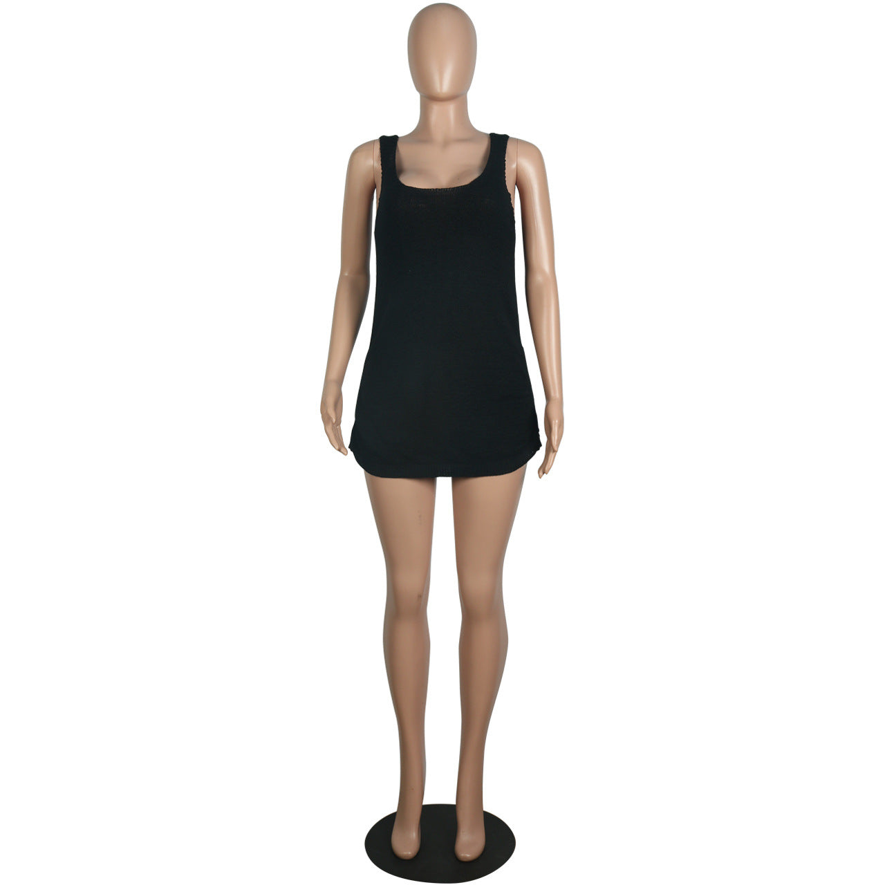 Sultry Solid Color Bodycon Dress for Parties and Clubs Slim Fit Cutout Design