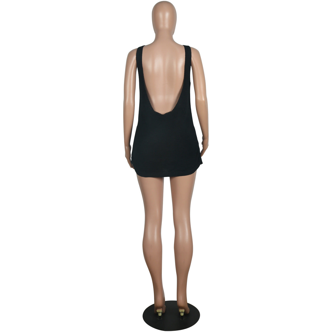 Sultry Solid Color Bodycon Dress for Parties and Clubs Slim Fit Cutout Design
