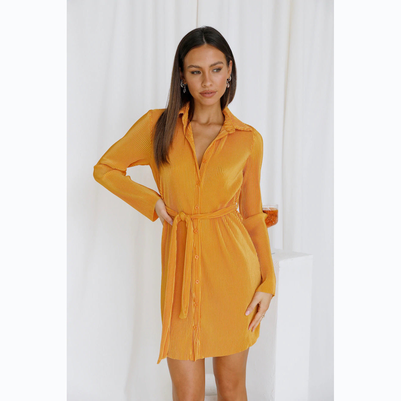 Collared Shirt Dress for Women Versatile Spring and Fall Fashion Staple