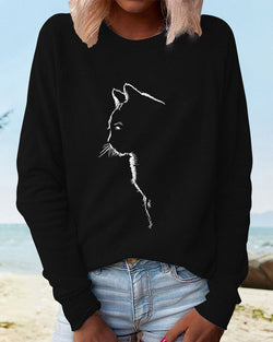 Jannemijn - Kat Silhouet Sweatshirt