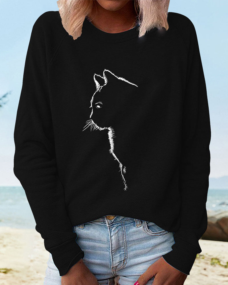 Jannemijn - Kat Silhouet Sweatshirt