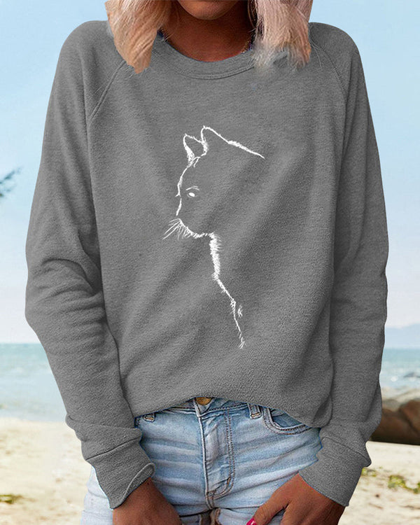 Jannemijn - Kat Silhouet Sweatshirt