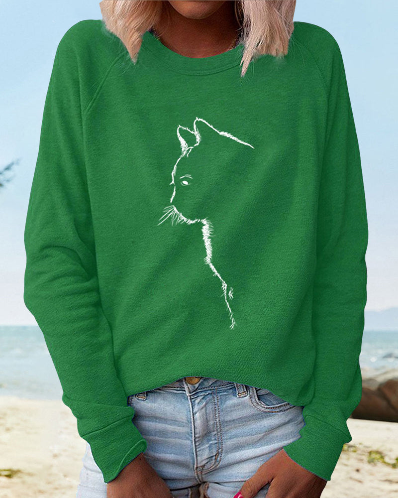 Jannemijn - Kat Silhouet Sweatshirt