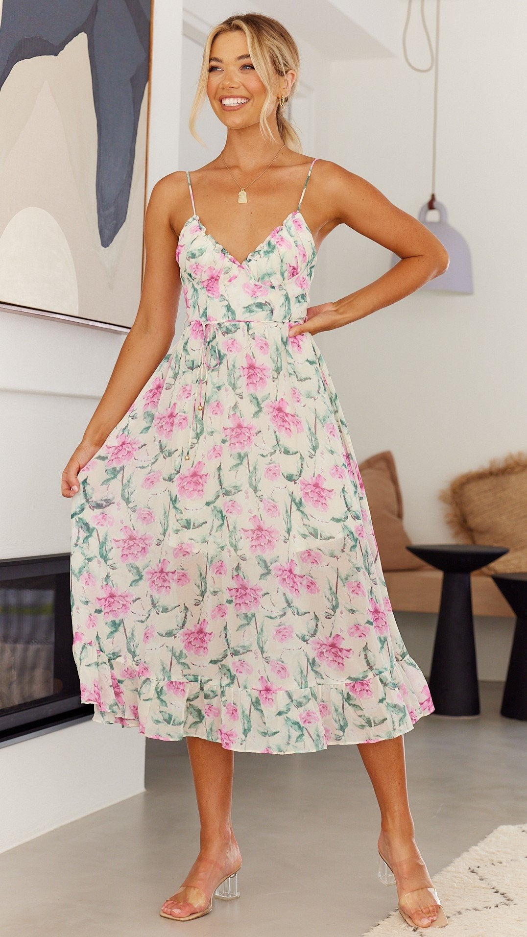Bohemian Summer Mini Dress for Vacation Printed ALine Style with Vneck Perfect for Beach
