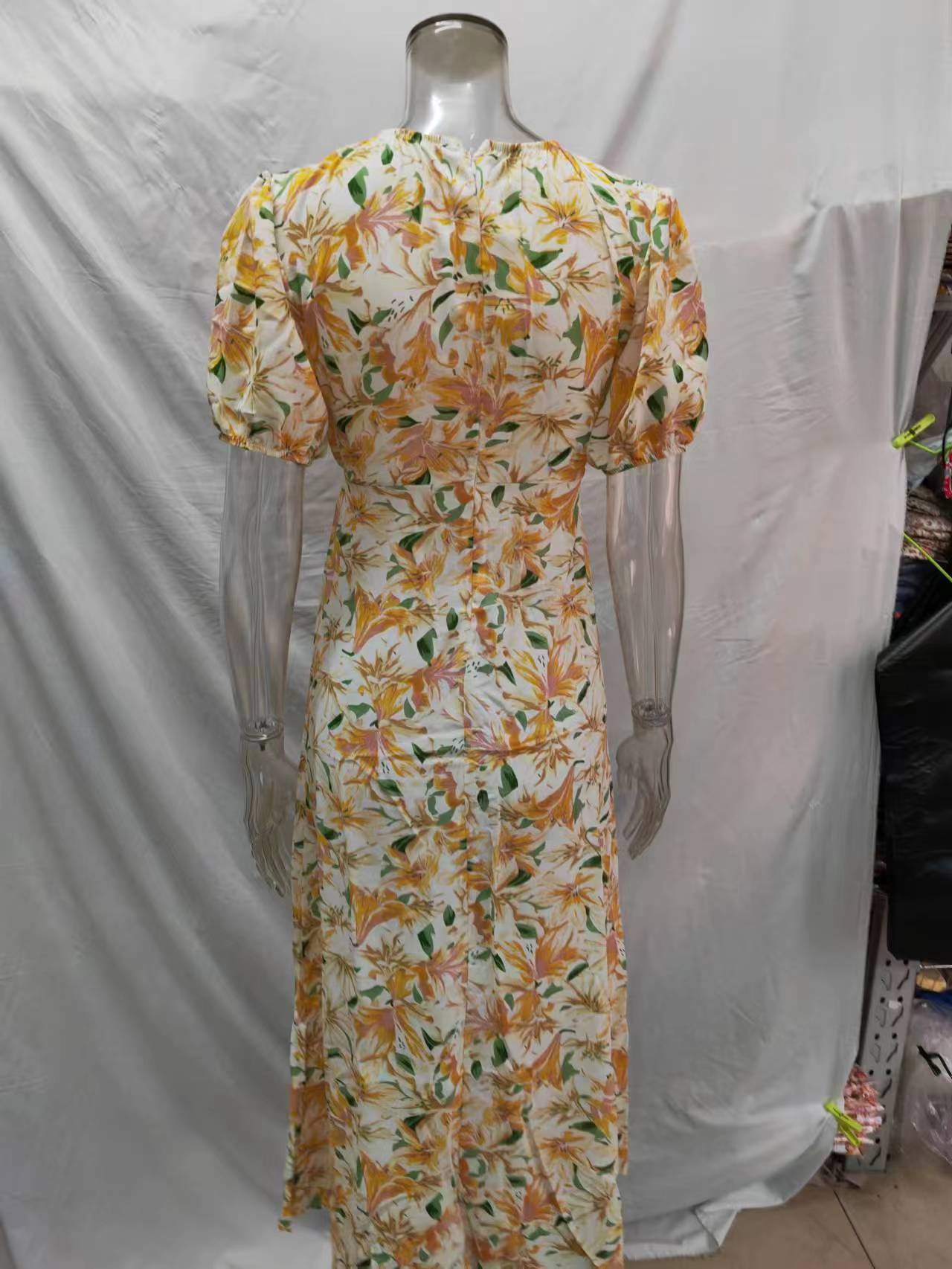 Floral Maxi Dress with Cutout Detailing for Summer Vacations Bohemian Style ALine Dresses