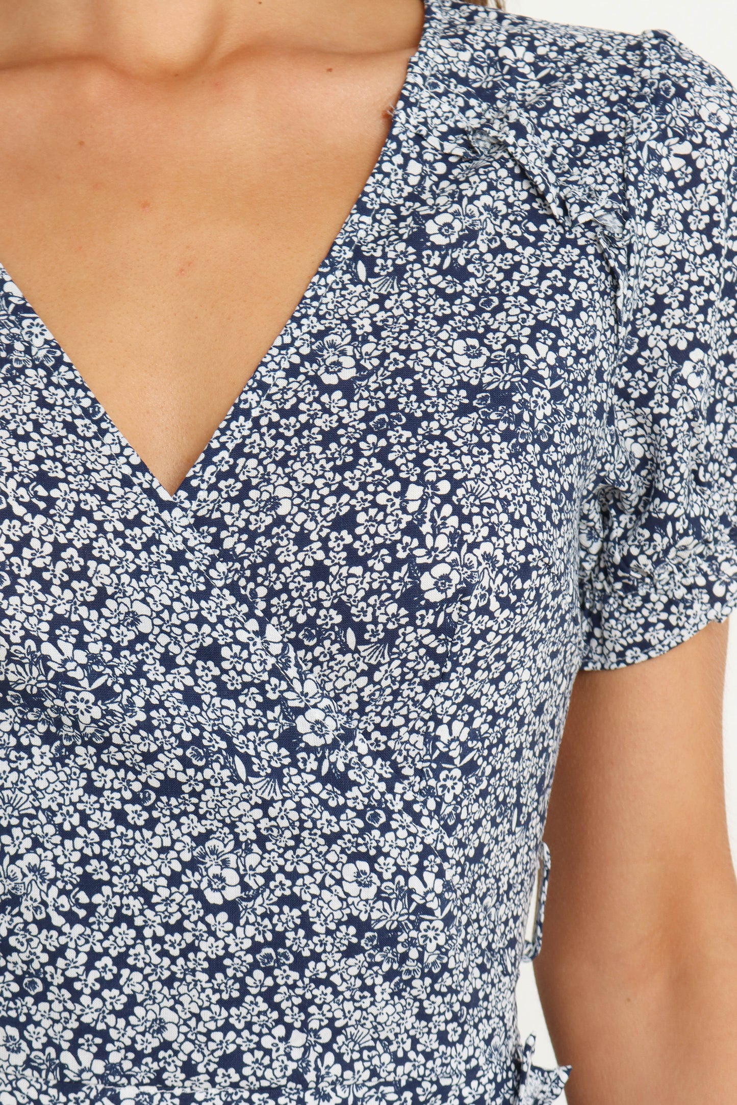 Summer Floral Wrap Dress Effortless Style for Your Vacation Getaway Short Sleeve ALine