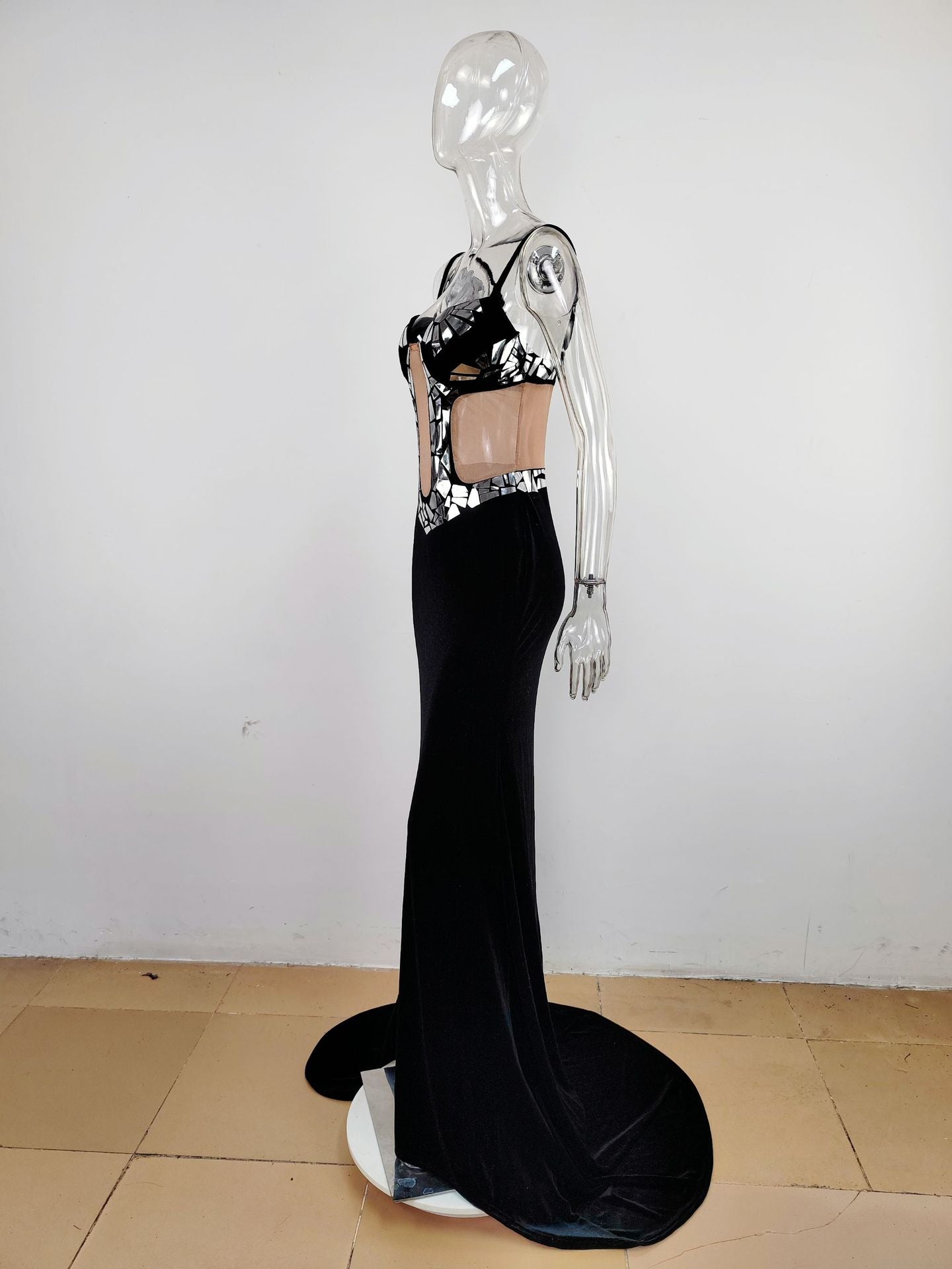 Sequin Maxi Dress for Formal Events Sexy Backless Evening Gowns for Women