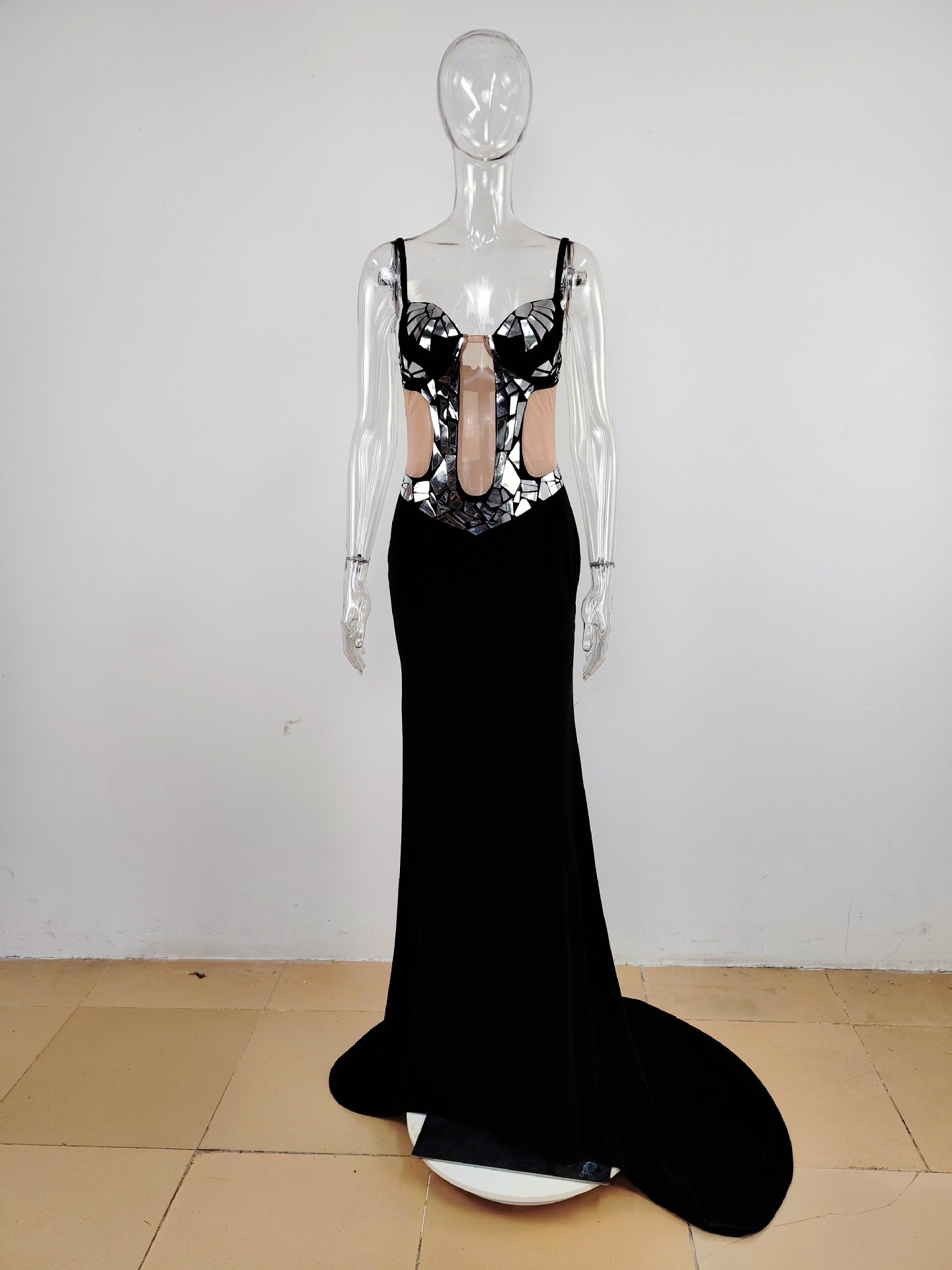 Sequin Maxi Dress for Formal Events Sexy Backless Evening Gowns for Women