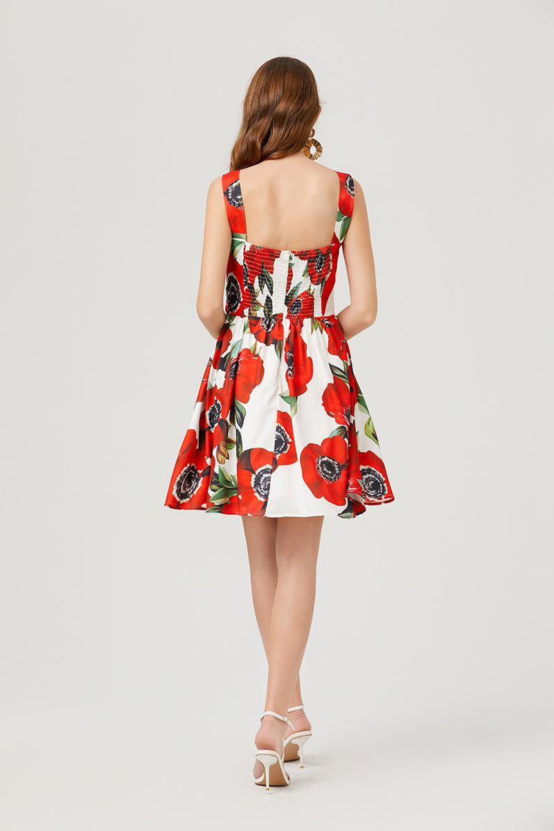 Summer Breeze Floral Mini Dress for Vacation Effortless Style and Comfort