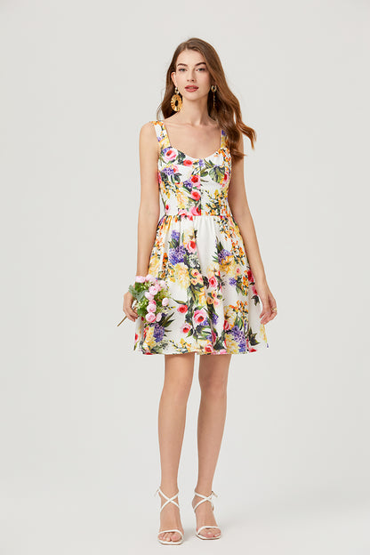 Summer Breeze Floral Mini Dress for Vacation Effortless Style and Comfort