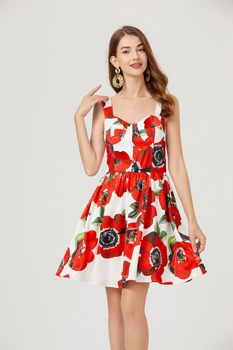 Summer Breeze Floral Mini Dress for Vacation Effortless Style and Comfort