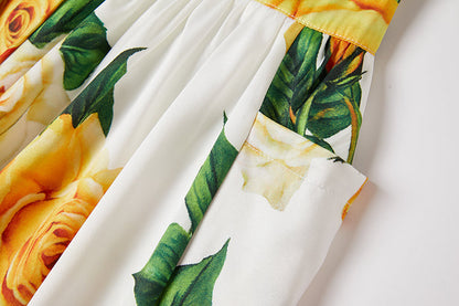 Floral Two Piece Set with a Crop Top and Midi Skirt Perfect for Warm Weather Outings