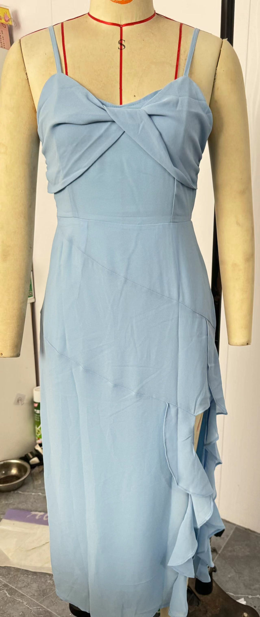 Elegant Vneck Maxi Dress for Women Summer Cami Dresses with Slit Hemline Chic Style
