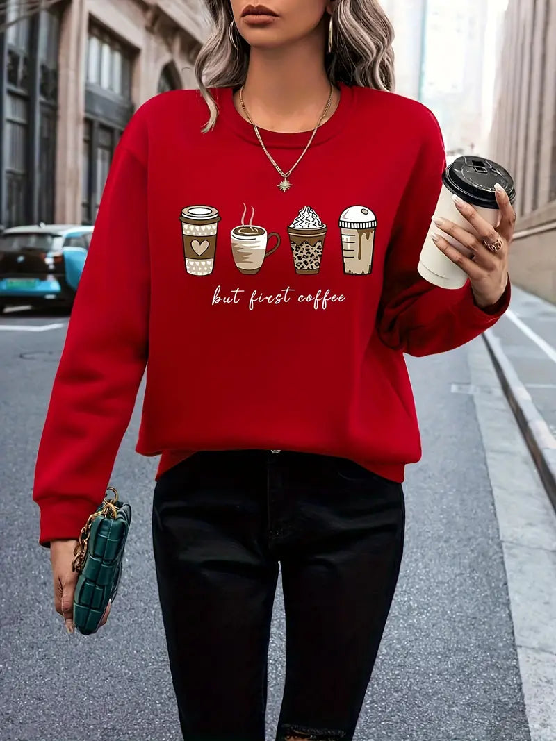 Hillegonda - Dames Koffie Sweatshirt