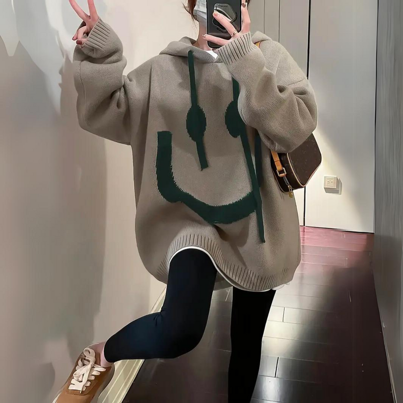 Rena - Hoodie met Smileyprint