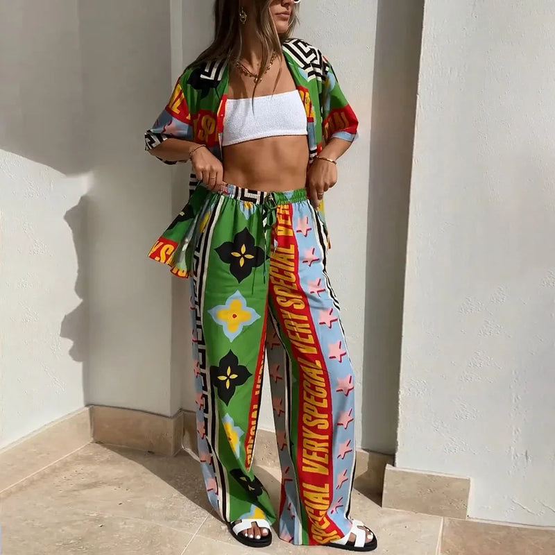 Vivianah - Groene Print Set