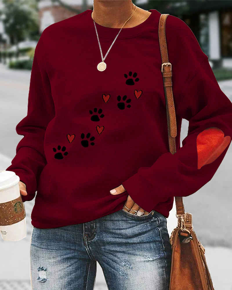 Elyce - Paw Print Sweatshirt