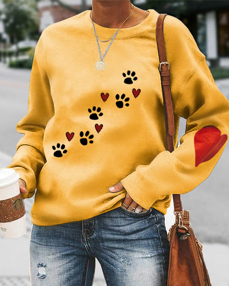 Elyce - Paw Print Sweatshirt