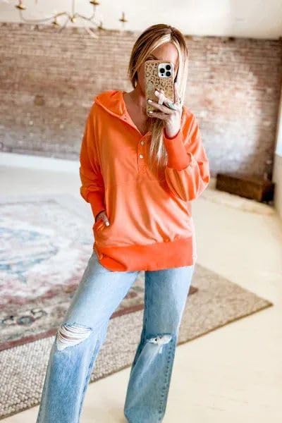 Rheanne - Oranje Stijlvolle Sweater