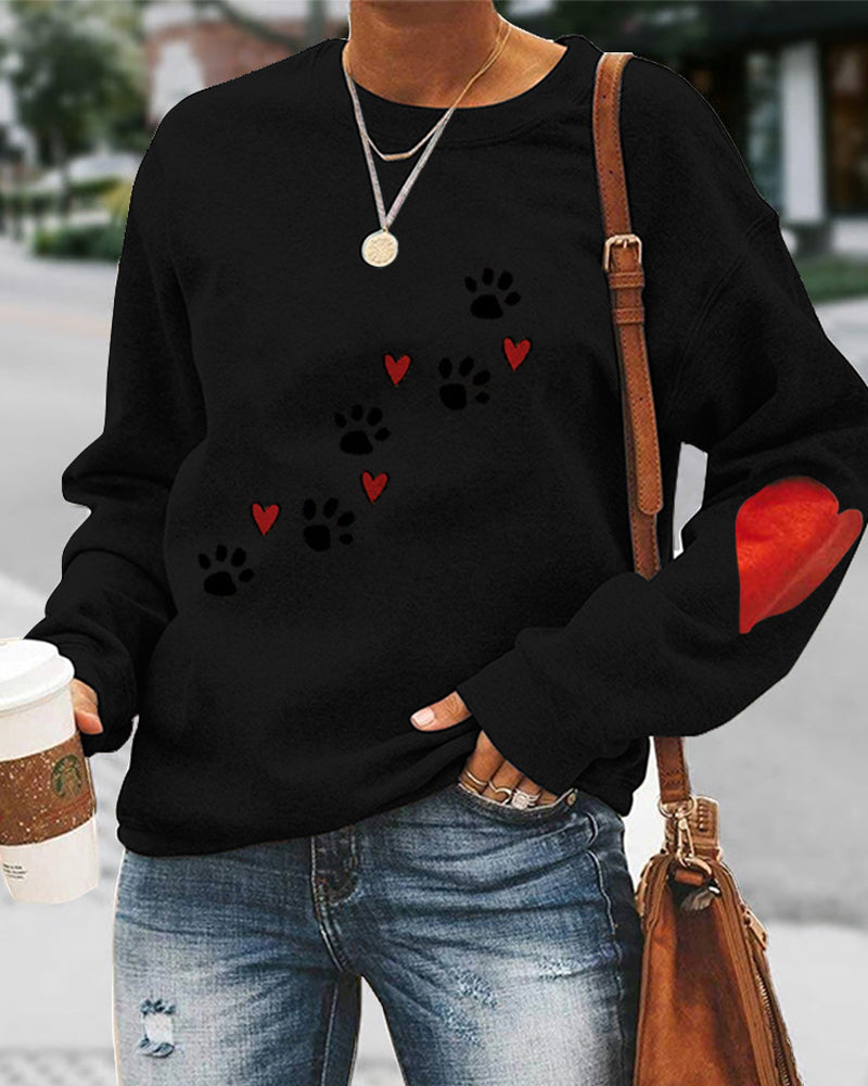 Elyce - Paw Print Sweatshirt