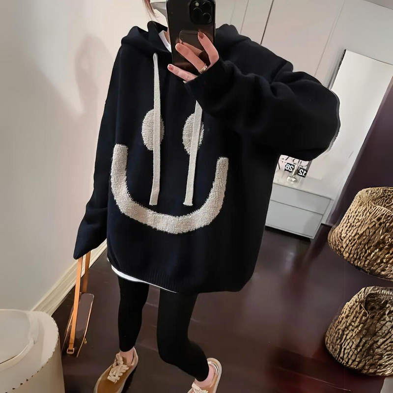 Rena - Hoodie met Smileyprint