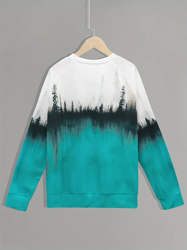 Kerstine - Dames Bos Grafisch Sweatshirt