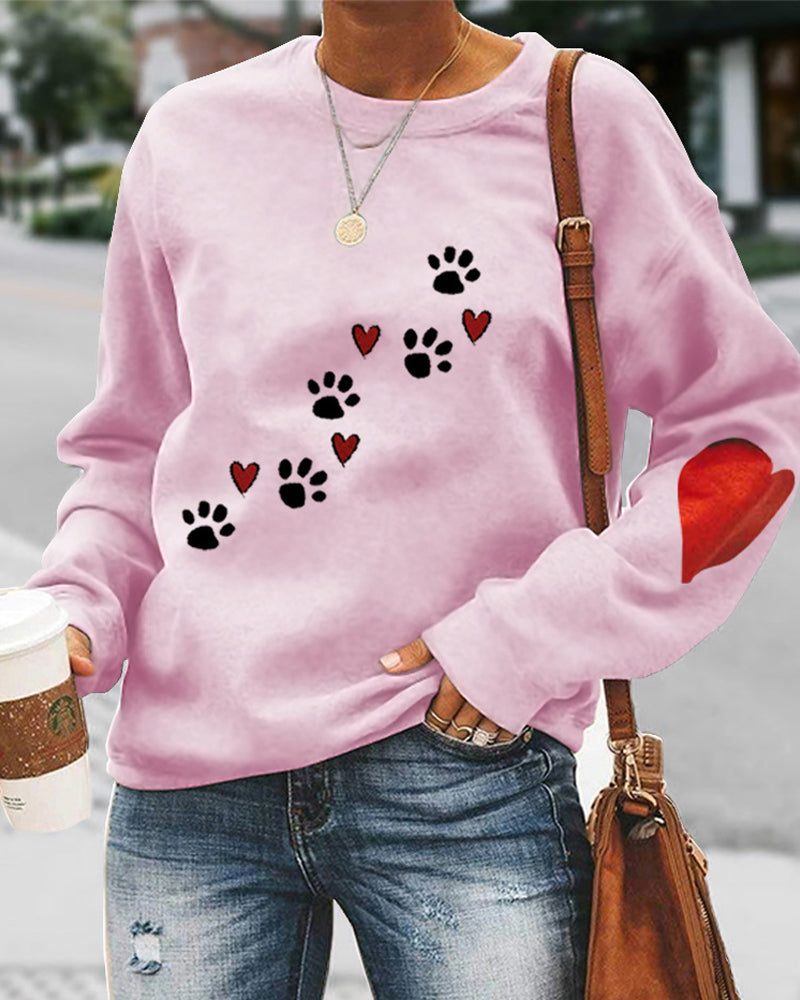 Elyce - Paw Print Sweatshirt