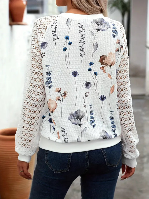 Keet - Bloemen Kanten Sweatshirt