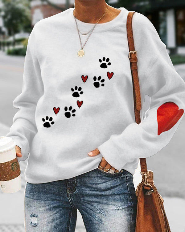 Elyce - Paw Print Sweatshirt