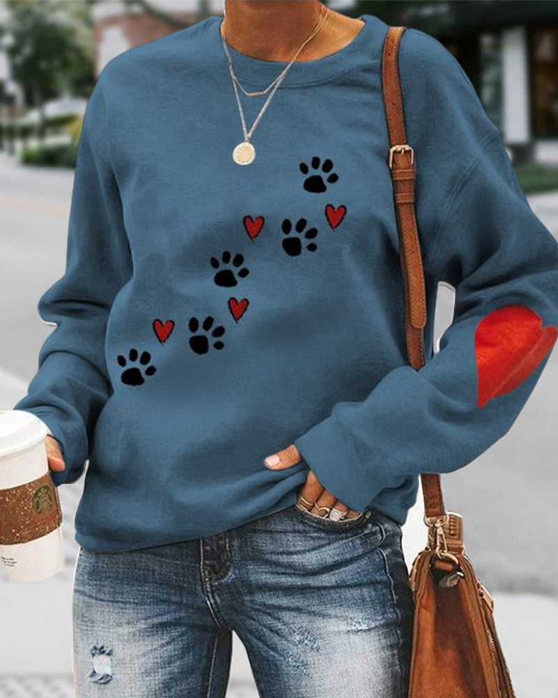 Elyce - Paw Print Sweatshirt