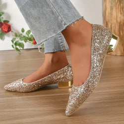 Gretl - Glitter Puntige Flats