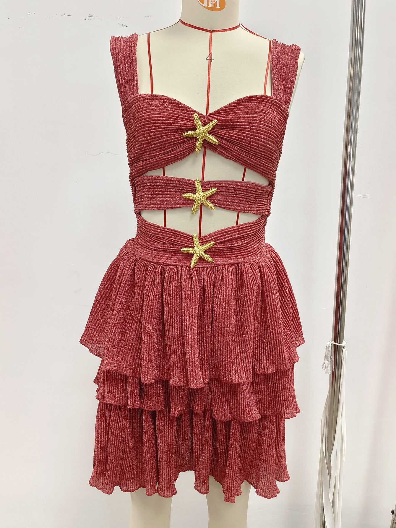 Boho Chic Mini Dress with Cutout Detail for Summer Vacation Style Beach Outfit