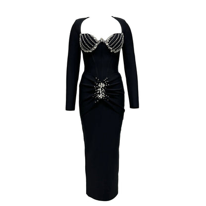 Evening Gown Maxi Dress for Women Formal Party Outfit Chic Slim Fit Design