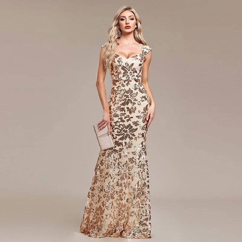 Floral Maxi Dress with Backless Design Sleeveless Summer Party Gown Dress for Women