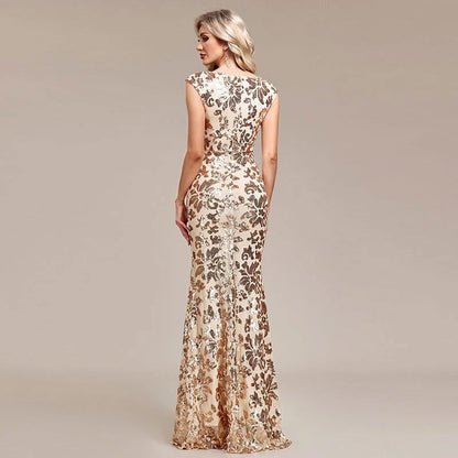 Floral Maxi Dress with Backless Design Sleeveless Summer Party Gown Dress for Women