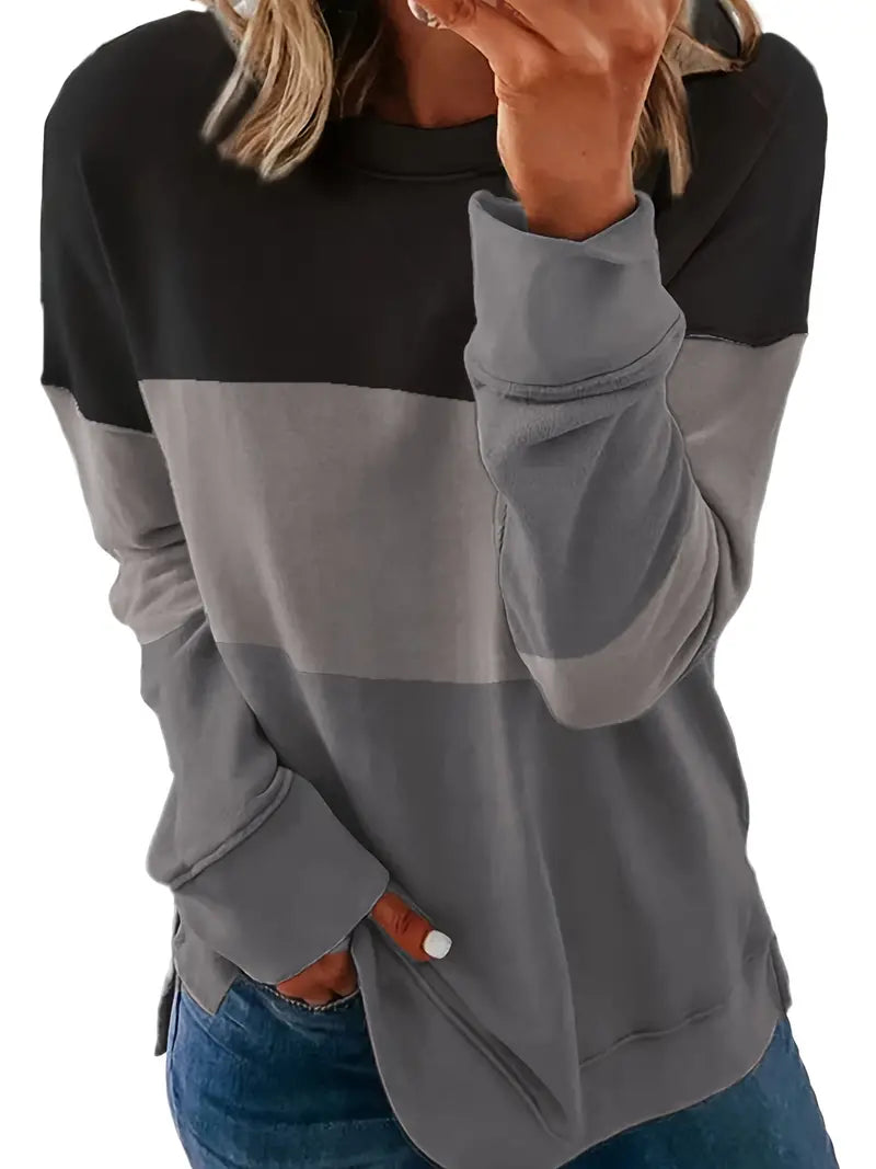 Kalyn - Kleurblok Casual Sweatshirt