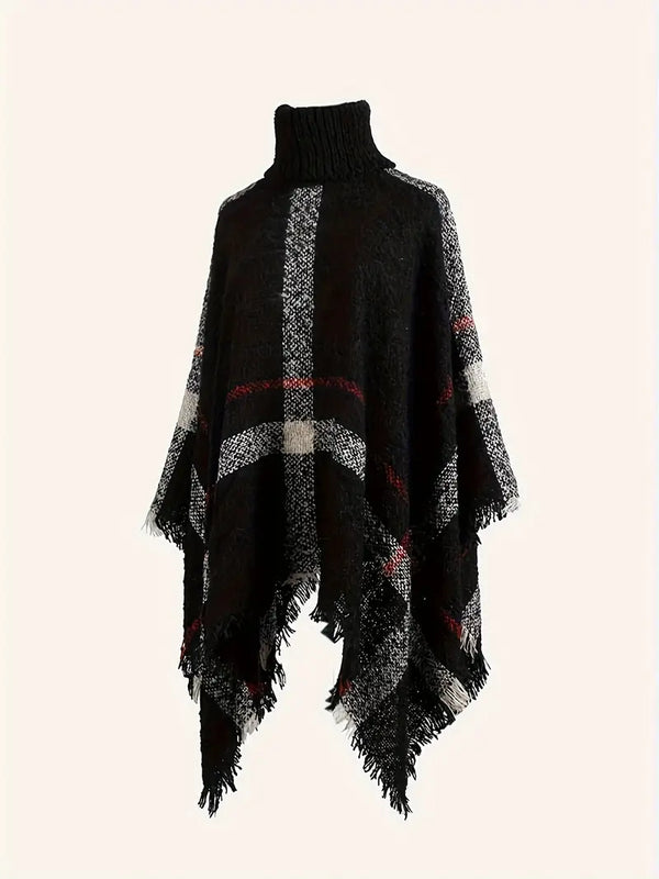 Evaleen - Geruite Coltrui Poncho