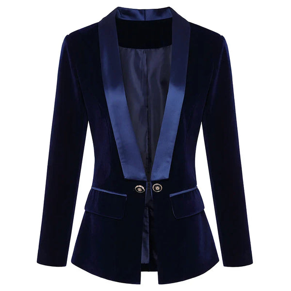 Elsabeth - Satijnen Velvet Blazer