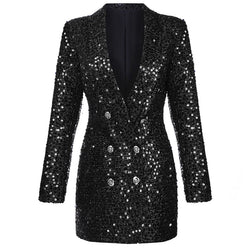 Aine - Glitter Blazer Jurk