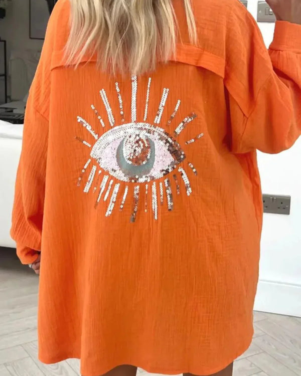 Lianna - Oranje Oversized Hemd