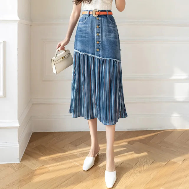 Xenna - Midi Denim Rok