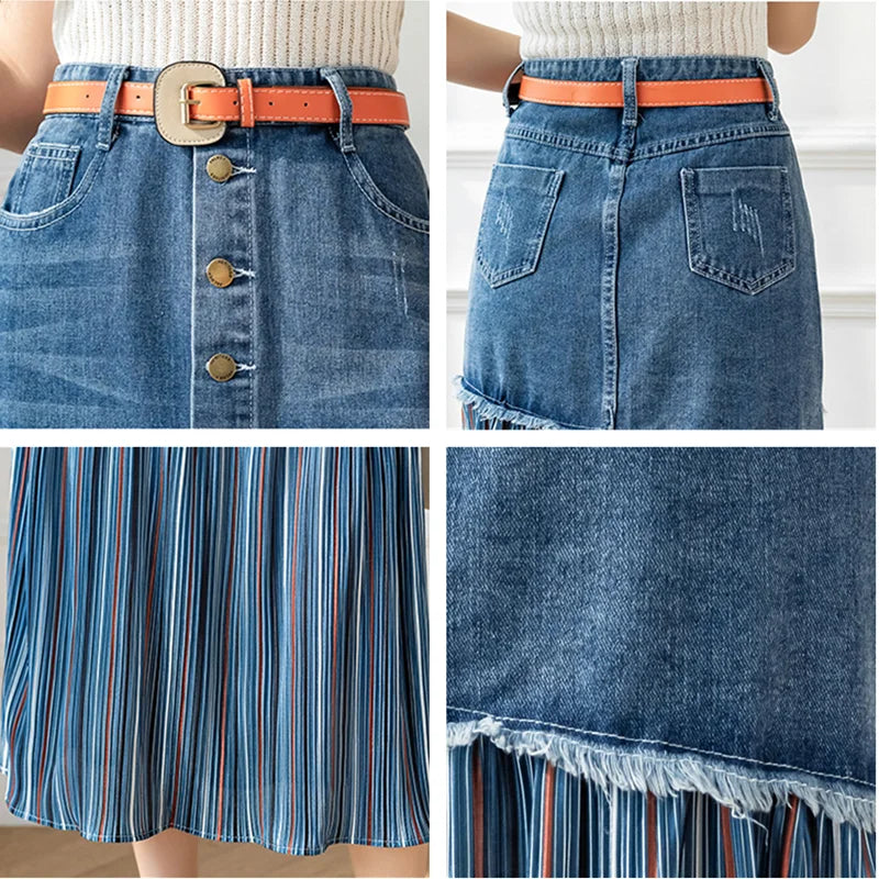 Xenna - Midi Denim Rok