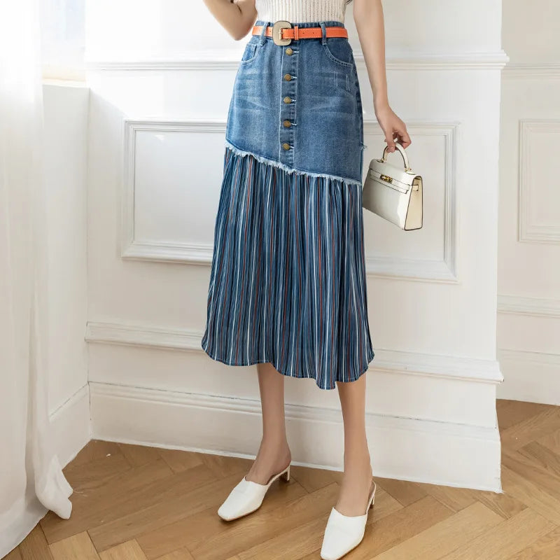 Xenna - Midi Denim Rok