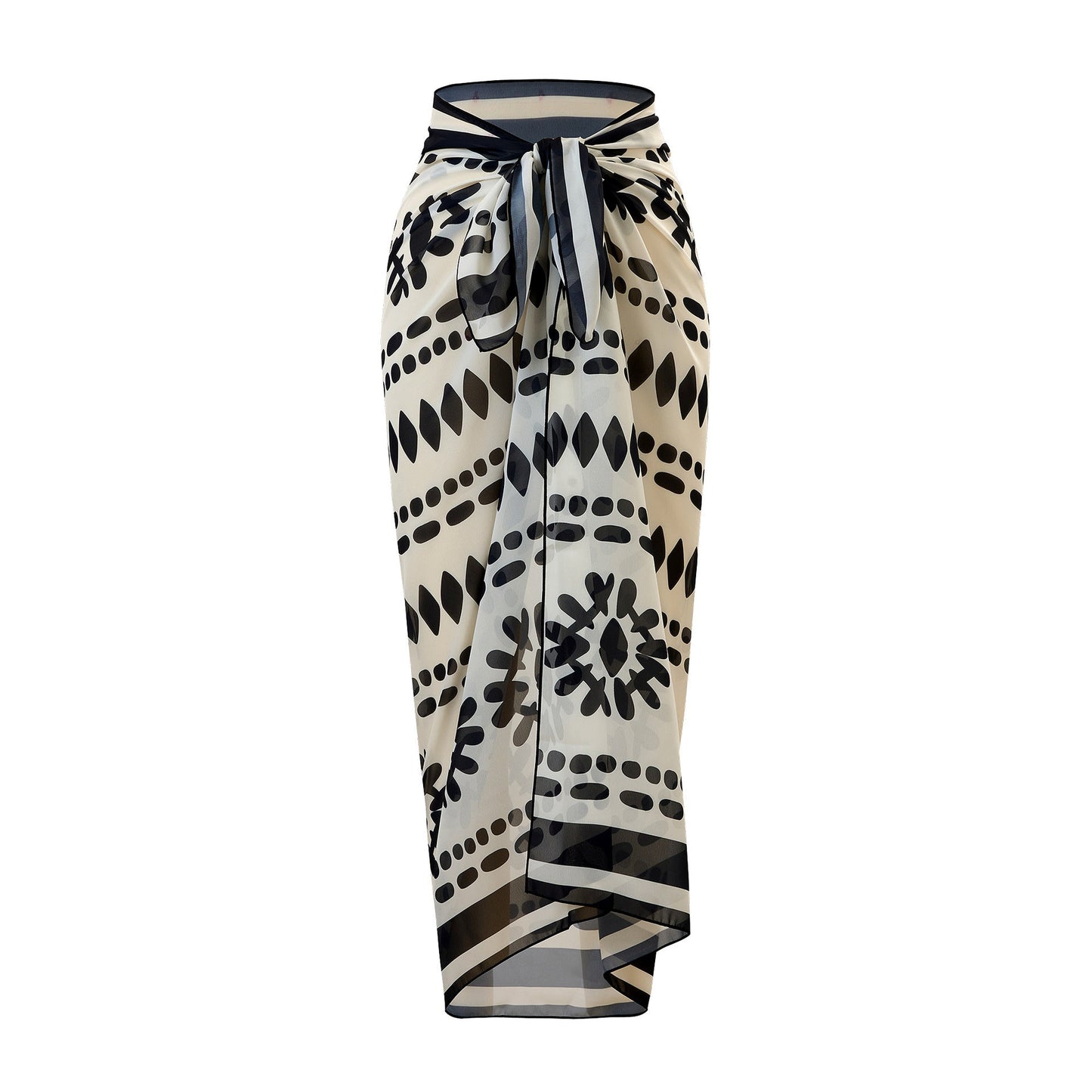 Bohemian Chic Printed Wrap Swimsuit Cover Up Beach Outfit for Summer Vacations