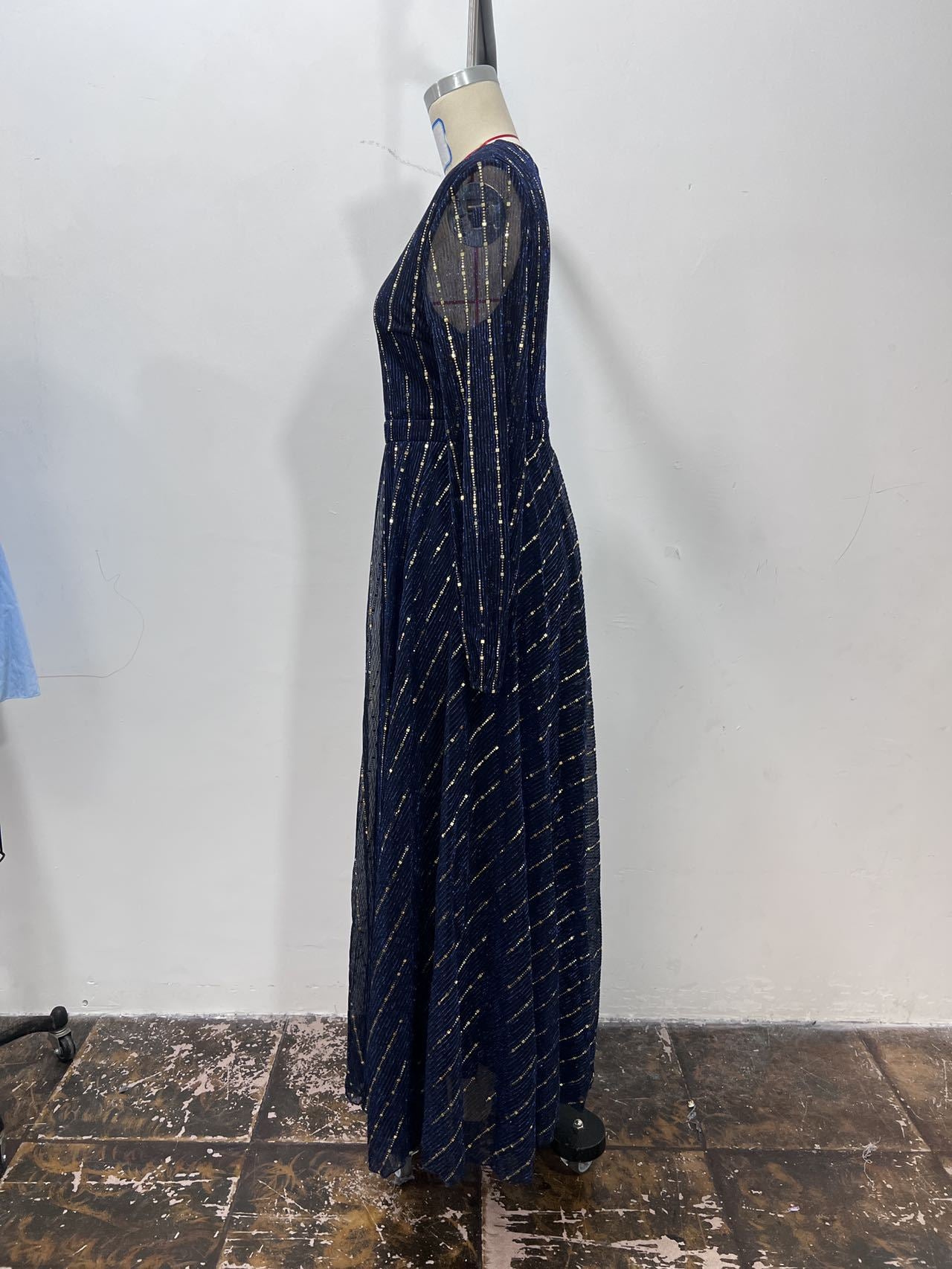 Dazzling Sequin Maxi Dress in Elegant ALine Design for Formal Events and Cocktail Parties