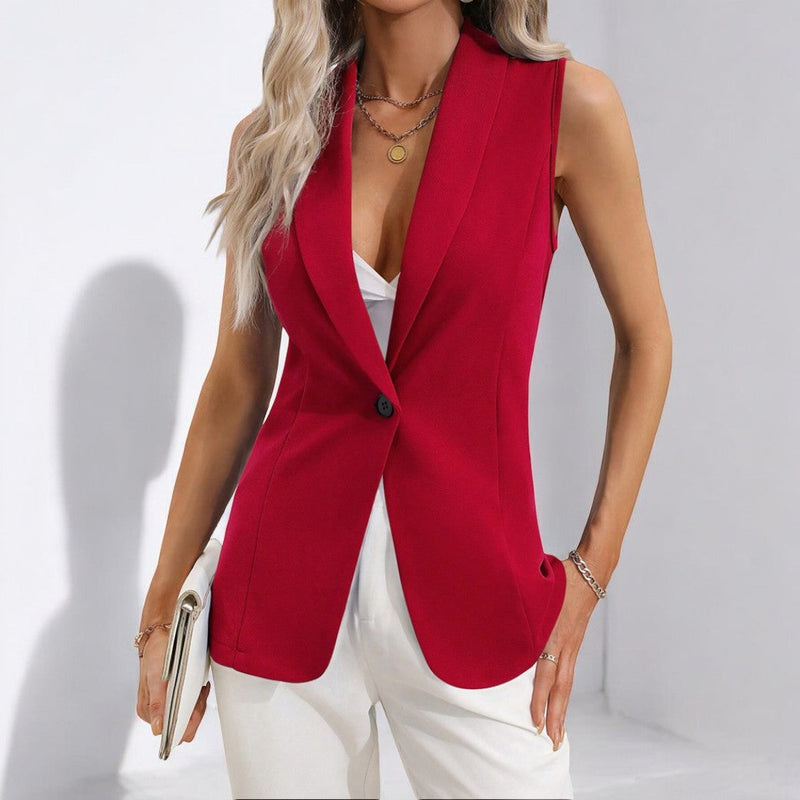 Nichol - Slanke Mouwloze Blazer