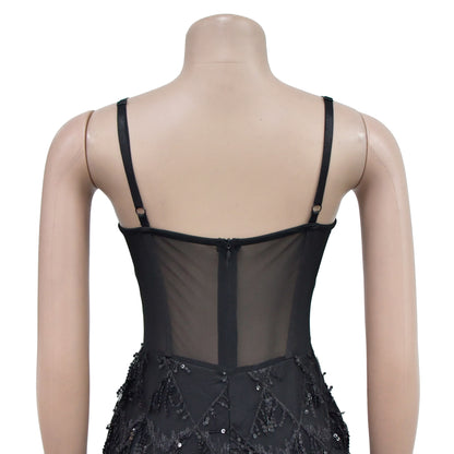 Sequin Maxi Dress for Parties Sexy Bodycon Dresses for Women Special Occasions